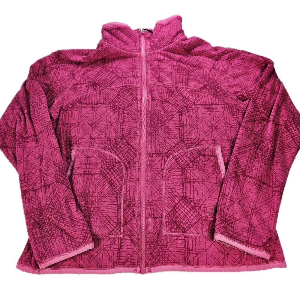 Women's Nike ACG Pink Fusia Reversible Full Zip Fleece Jacket Size XL